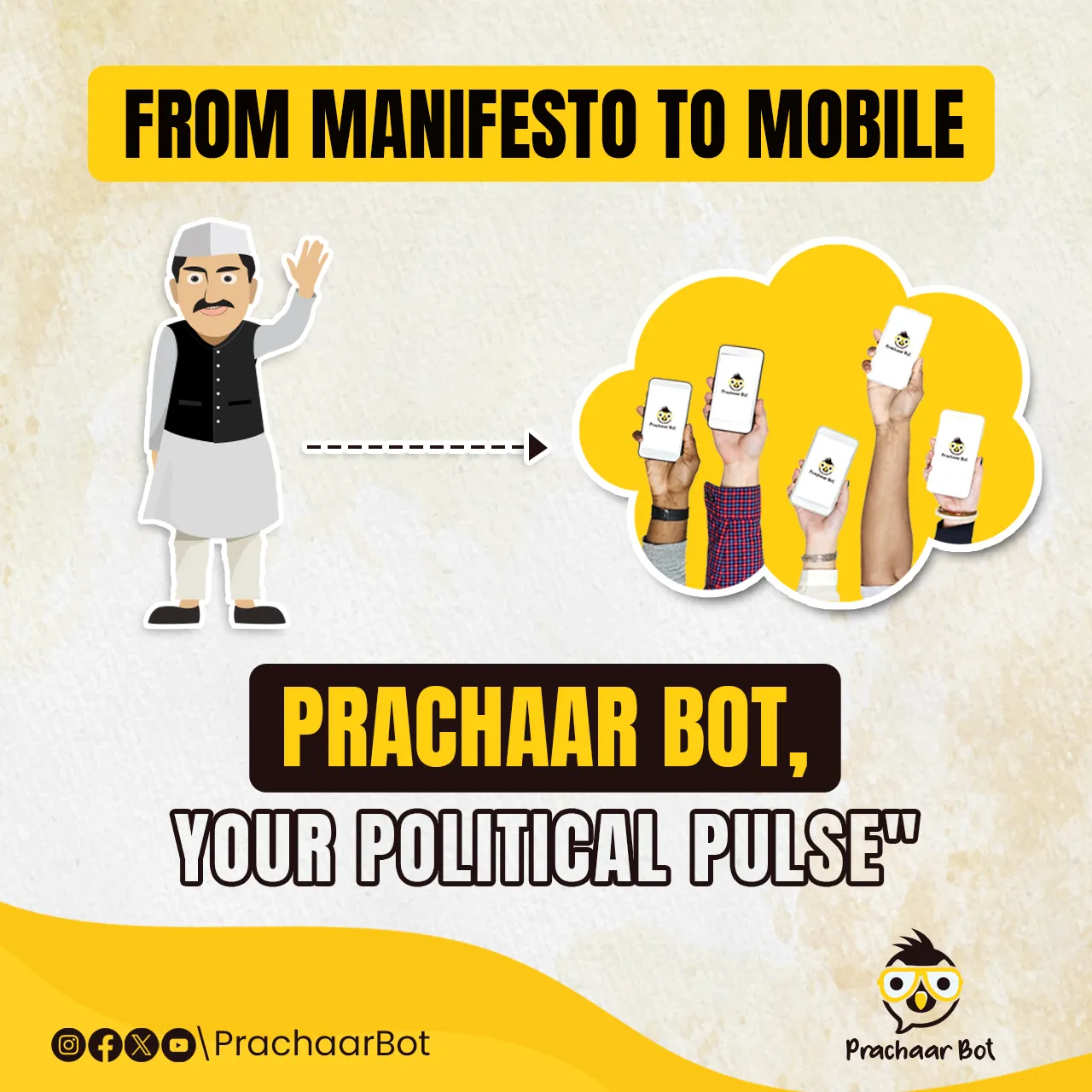 social media creative prachaarbot