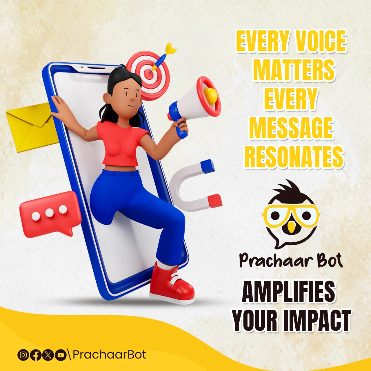 social media creative prachaarbot