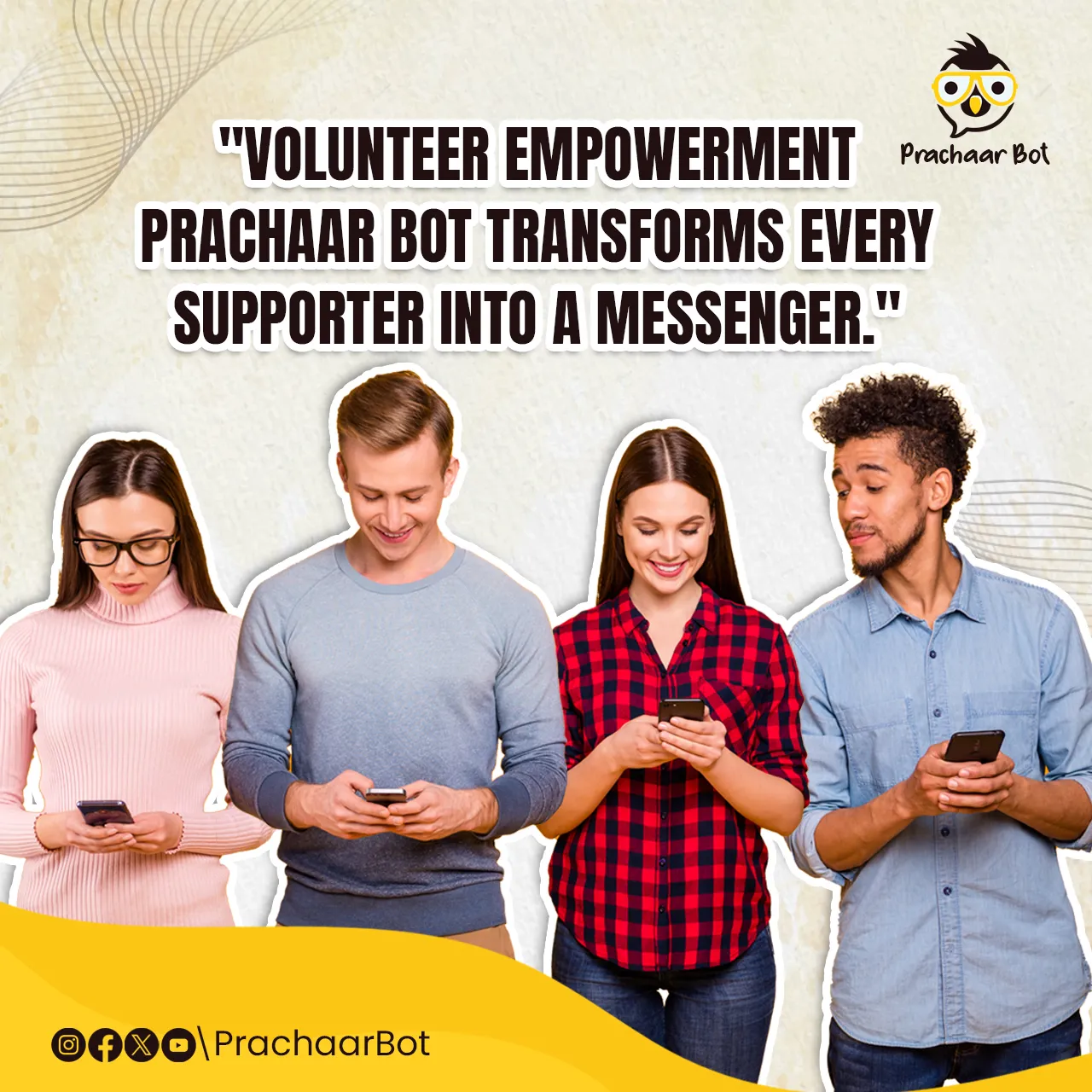 social media creative prachaarbot