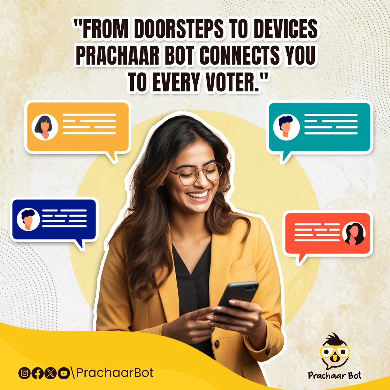 social media creative prachaarbot