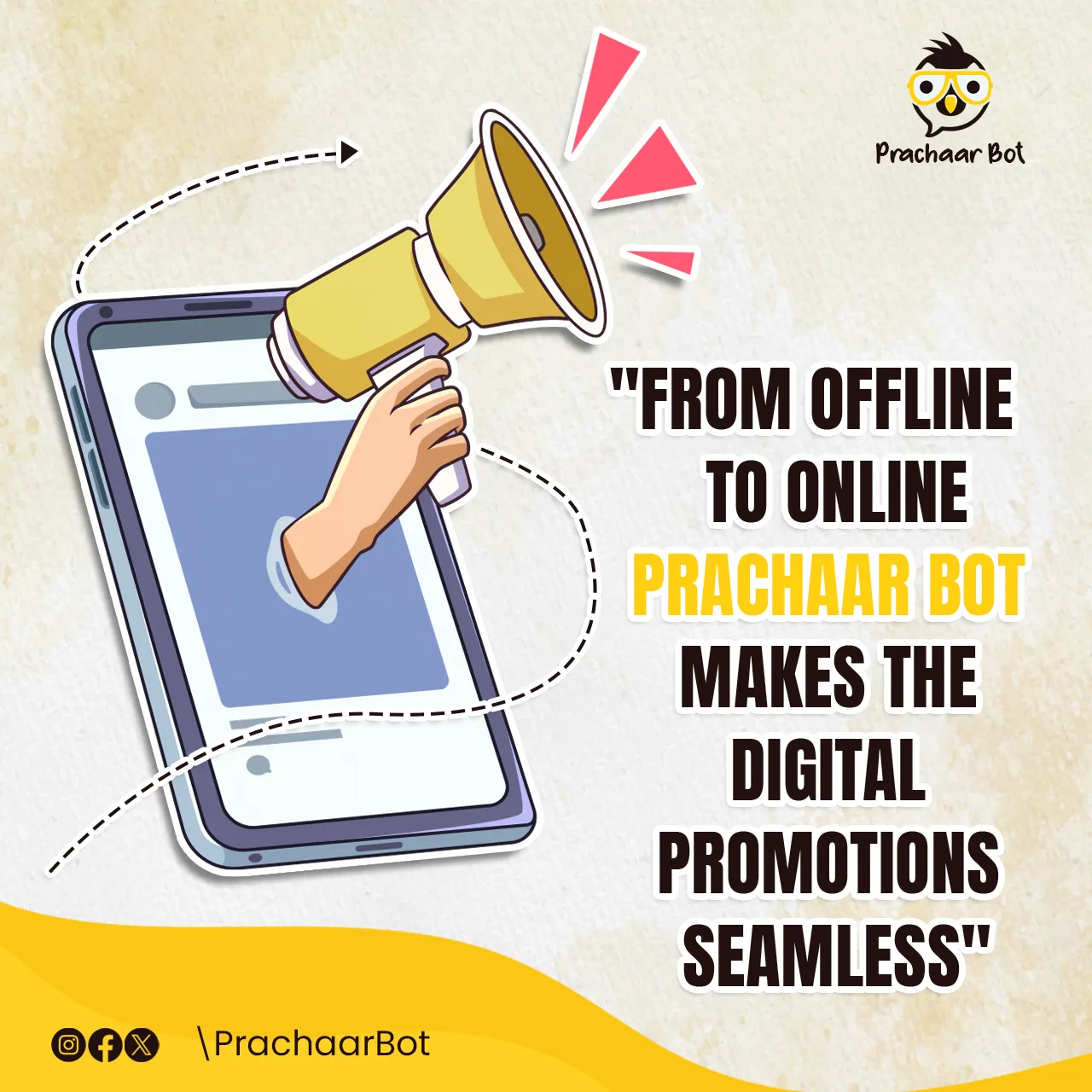 social media creative prachaarbot