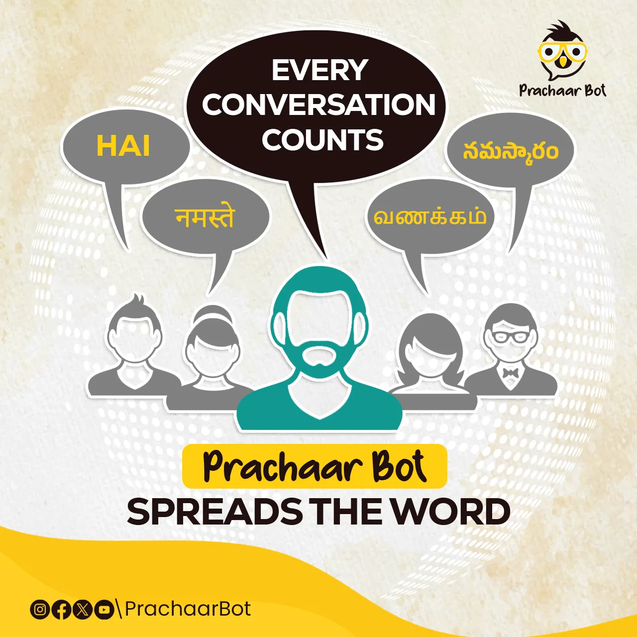 social media creative prachaarbot