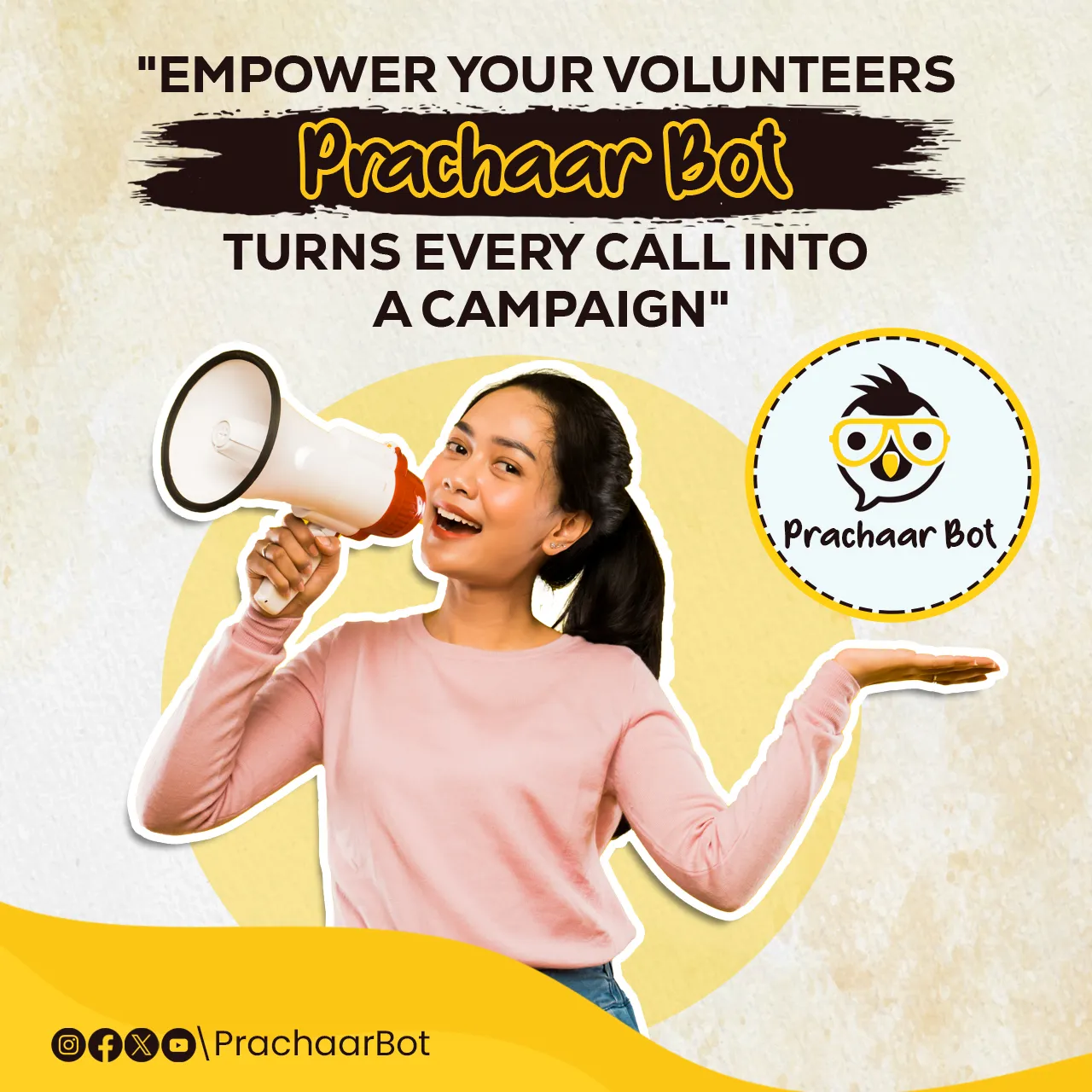 social media creative prachaarbot