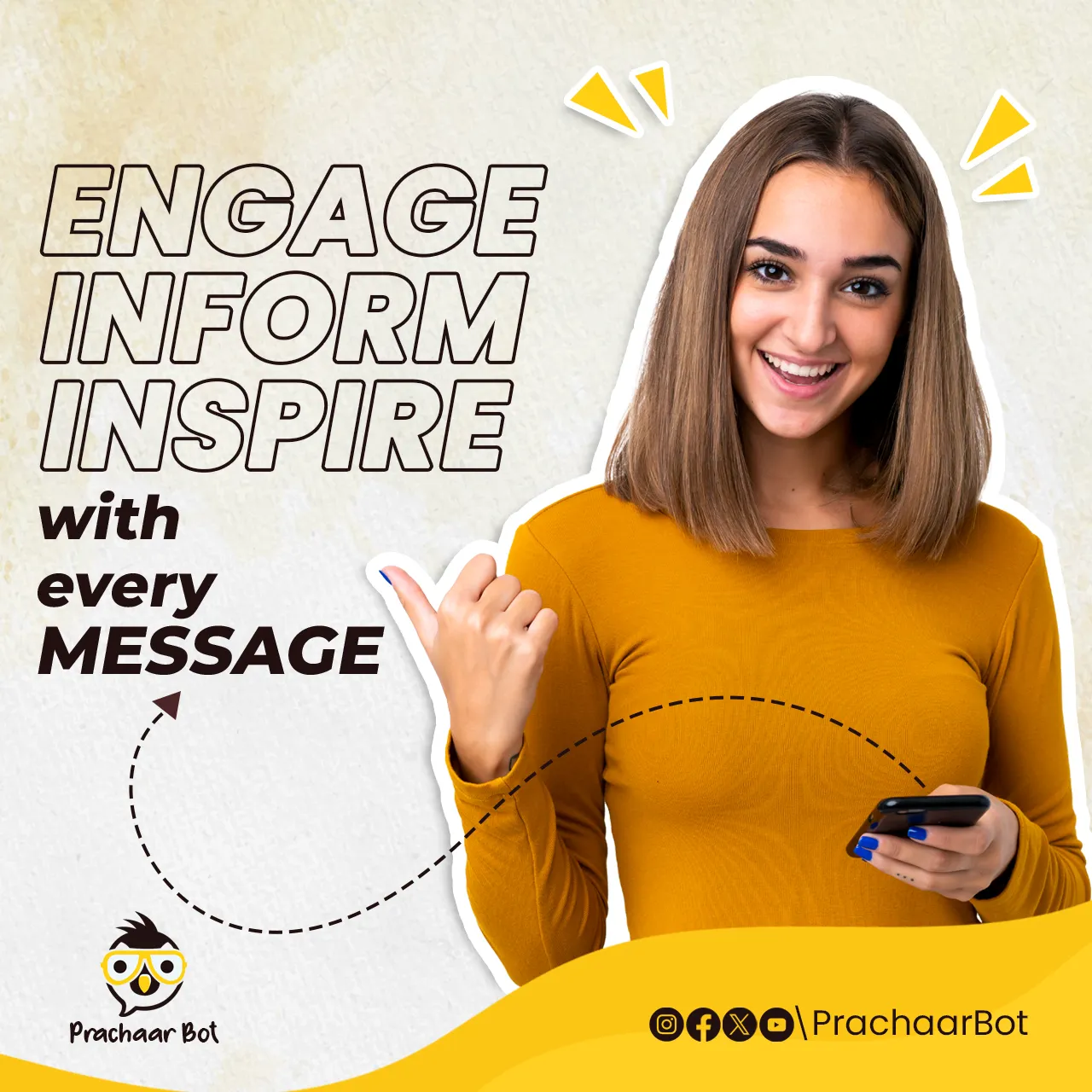 social media creative prachaarbot