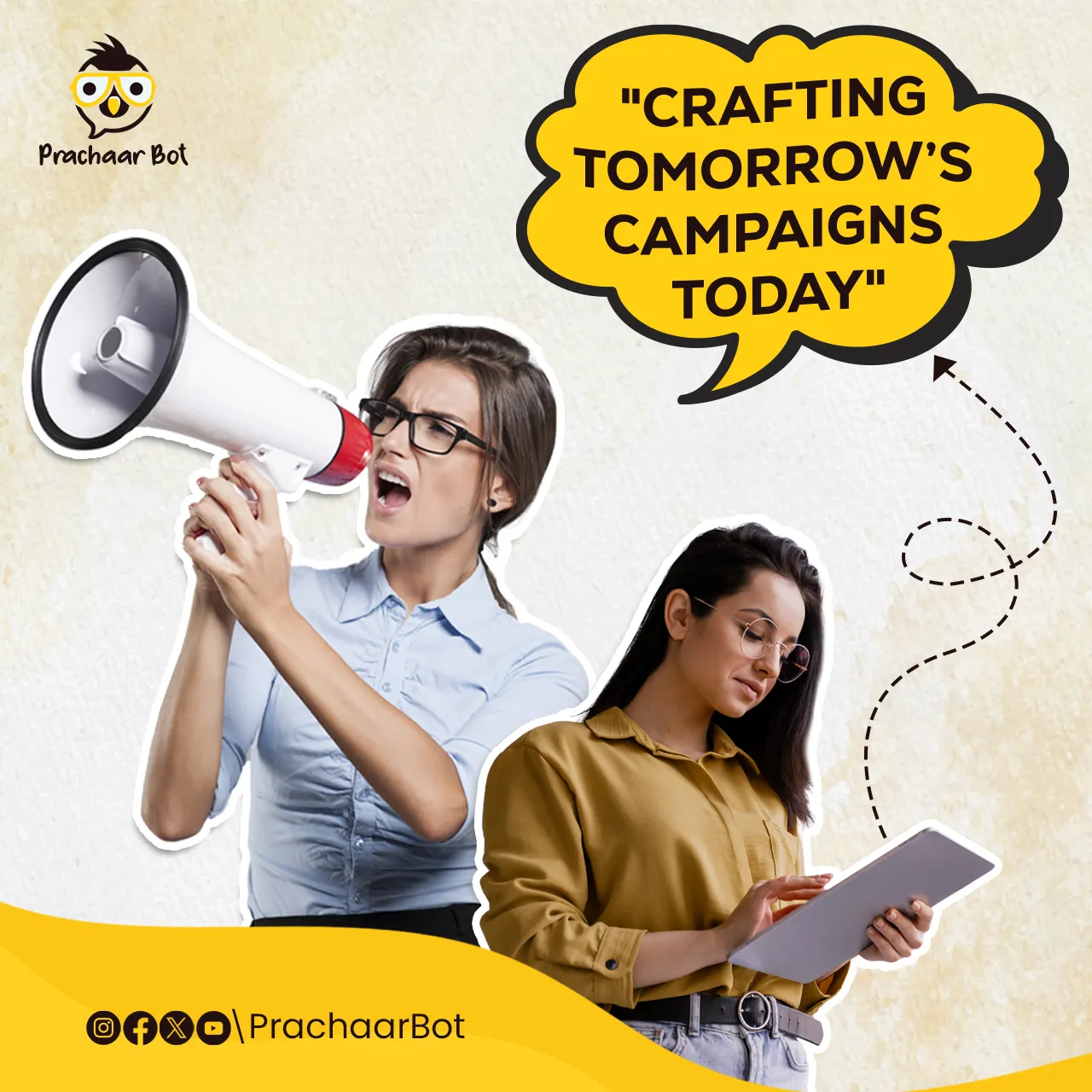 social media creative prachaarbot