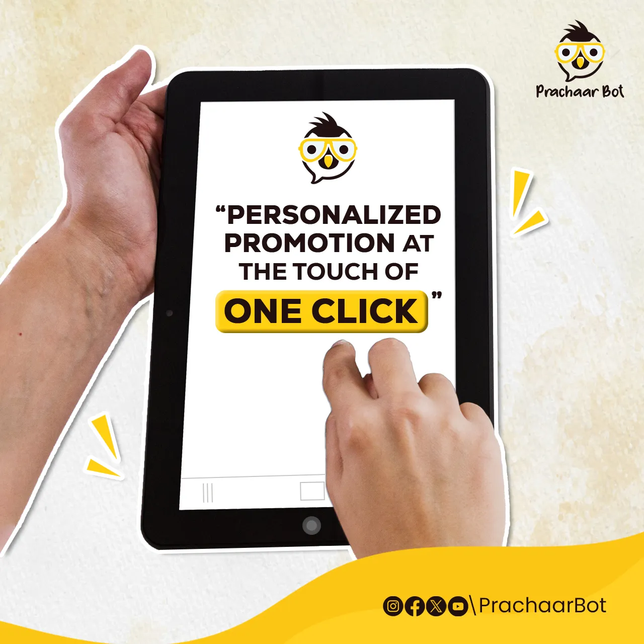 social media creative prachaarbot