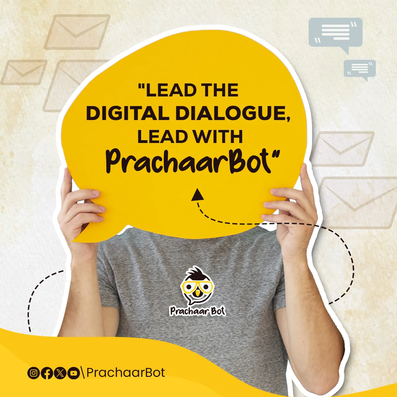 social media creative prachaarbot