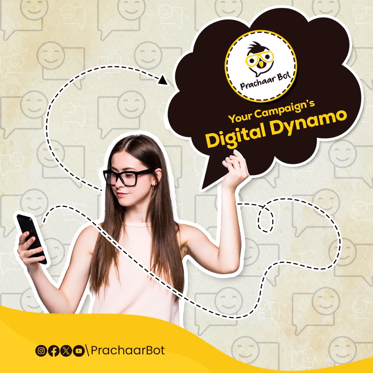 social media creative prachaarbot