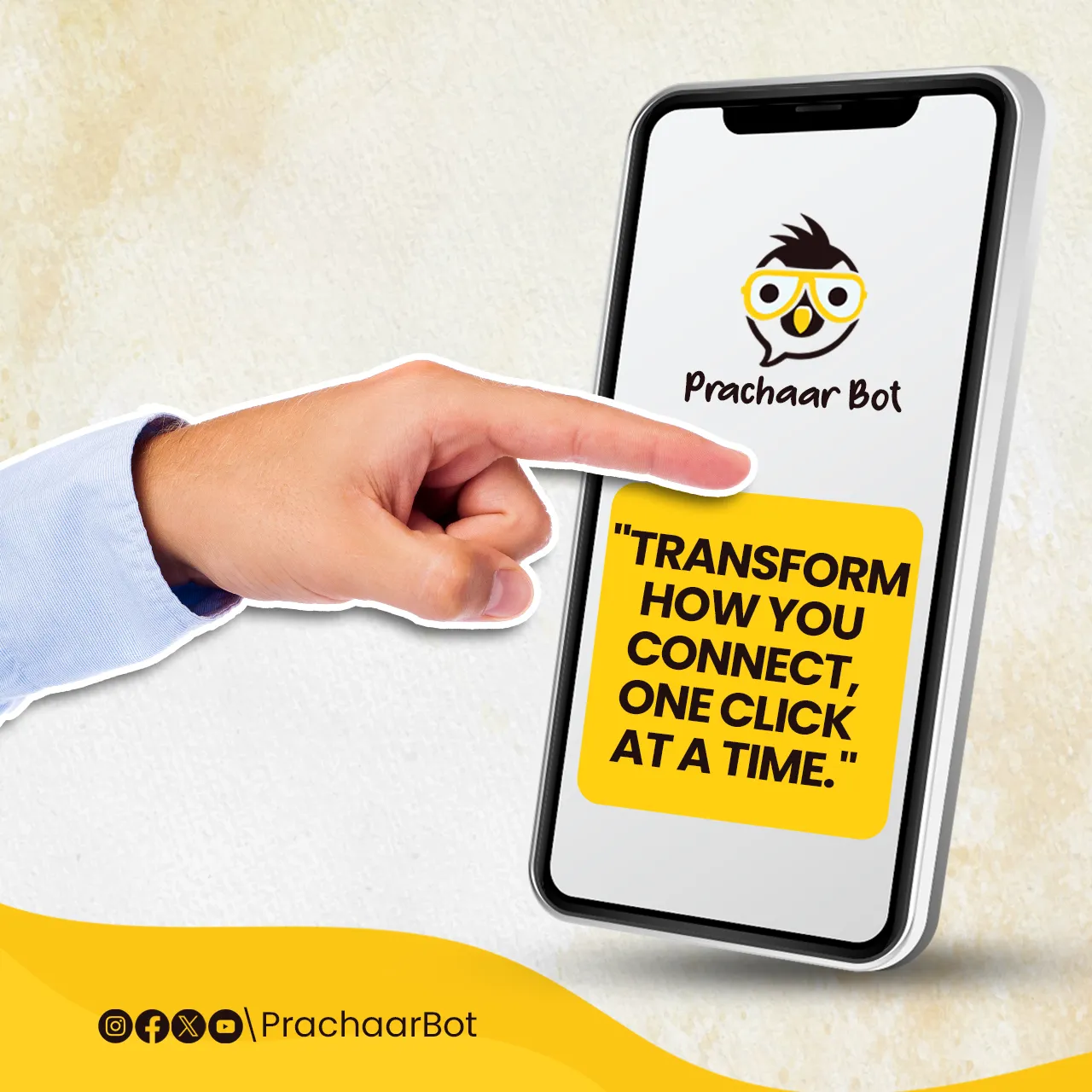 social media creative prachaarbot