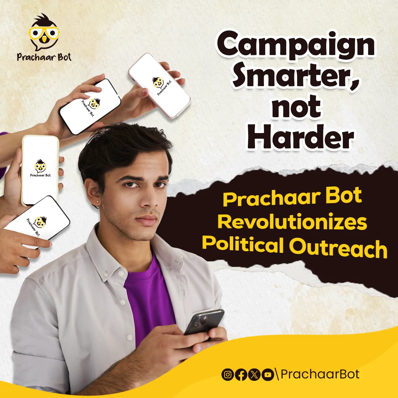 social media creative prachaarbot